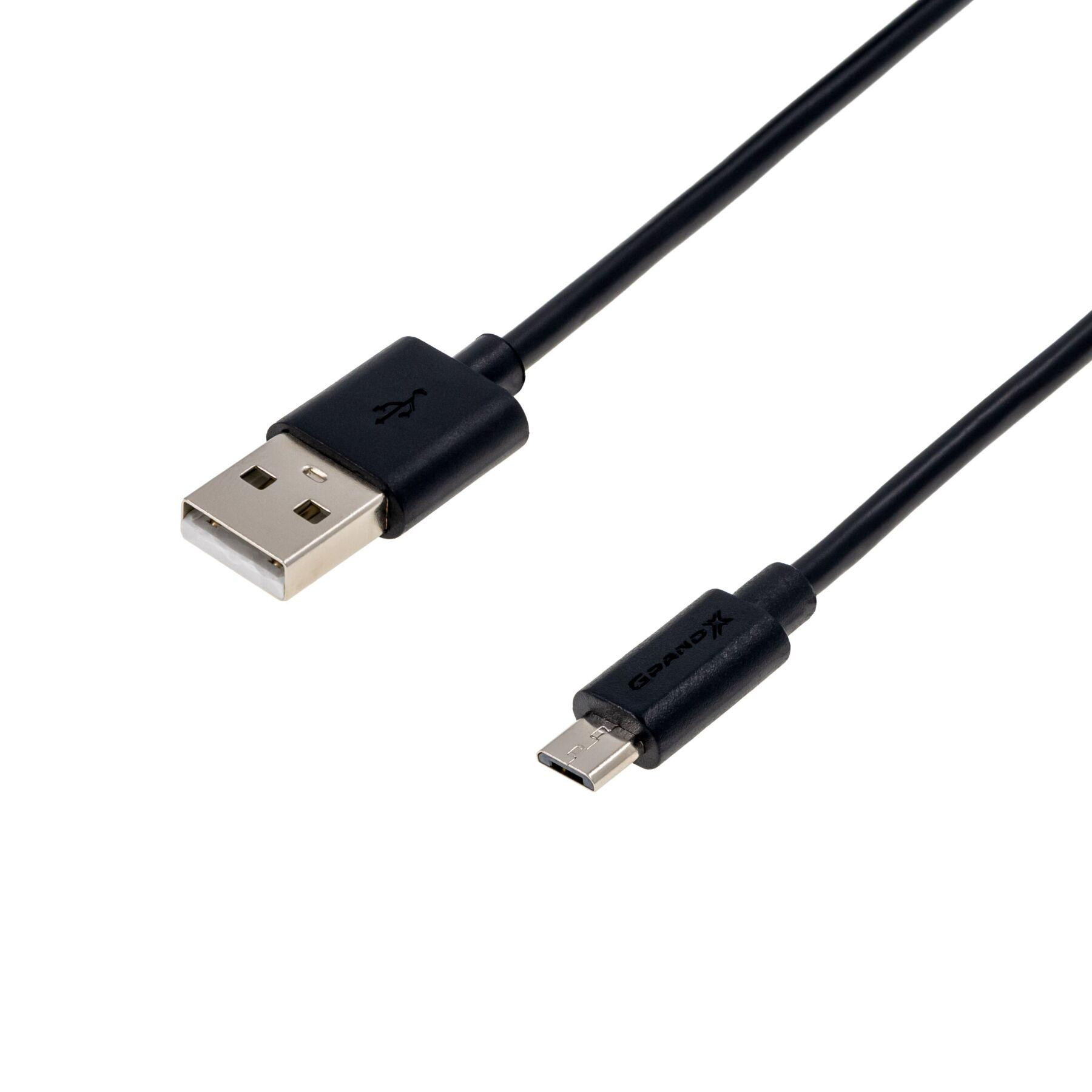 Grand-X USB - Micro USB Cu 2.1A Black 1m (PM01S) - зображення 1