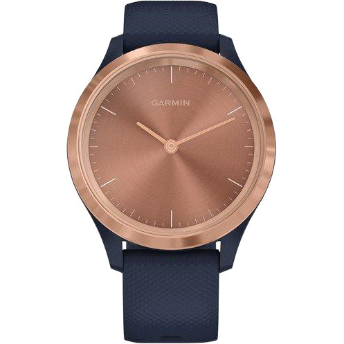 Garmin Vivomove 3s Rose Gold Stainless Steel Bezel w. Navy and Silicone B. (010-02238-03) - зображення 1