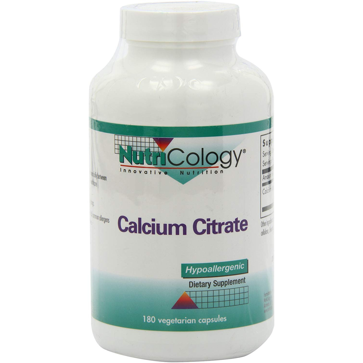 NutriCology Calcium Citrate 180 caps - зображення 1