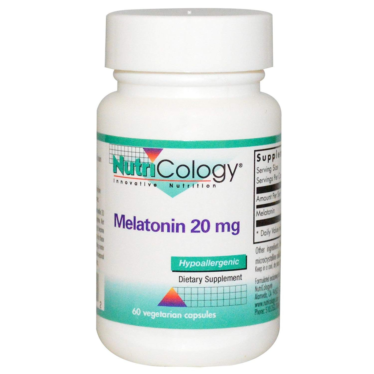 NutriCology Melatonin 20 mg 60 caps - зображення 1