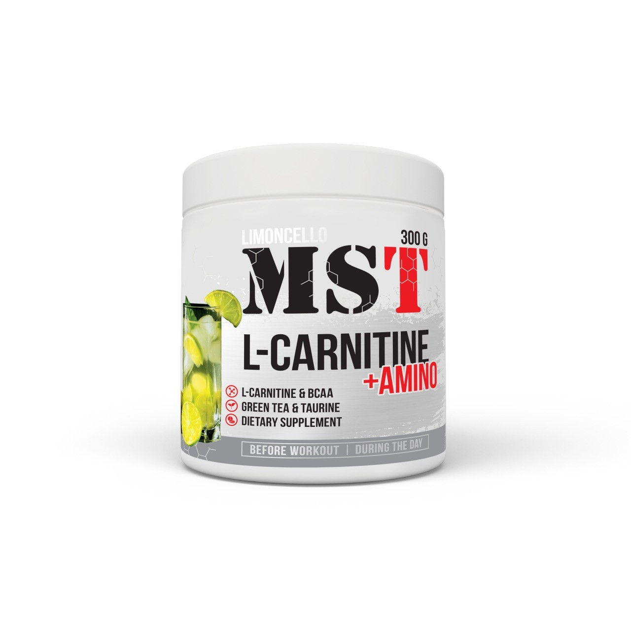 MST Nutrition L-Carnitine+Amino 300 g /30 servings/ Limoncello - зображення 1