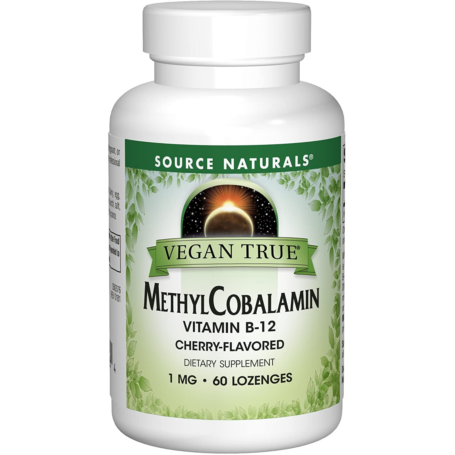 Source Naturals Vegan True MethylCobalamin /Vitamin B-12/ 1 mg 60 tabs Cherry - зображення 1