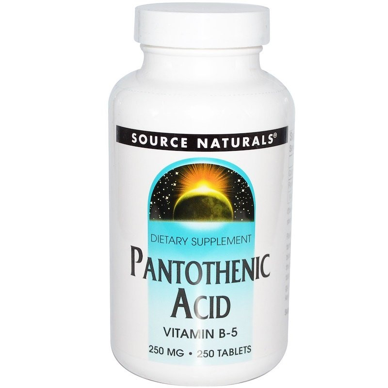 Source Naturals Pantothenic Acid /Vitamin B-5/ 250 mg 250 tabs - зображення 1