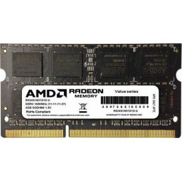   AMD 4 GB SO-DIMM DDR3 1600 MHz (R534G1601S1S-U)