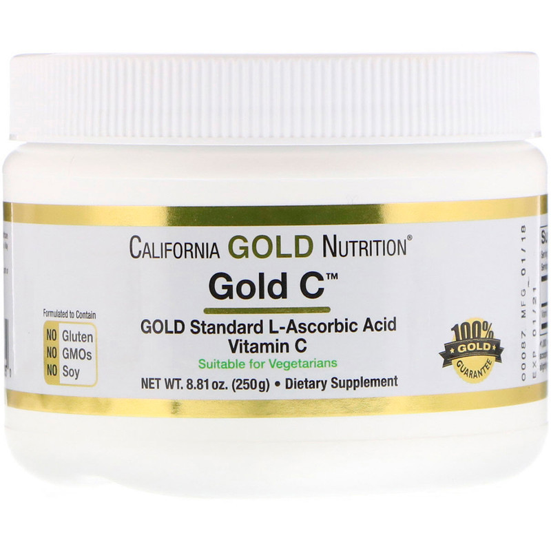 California Gold Nutrition Gold C Powder 250 g /250 servings/ Unflavored - зображення 1