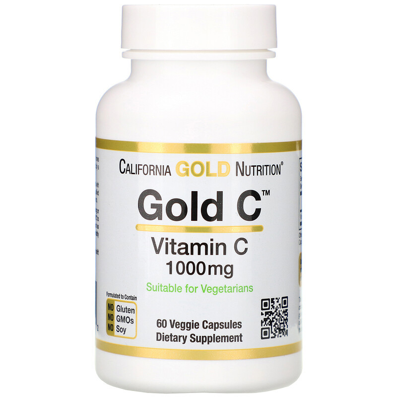 California Gold Nutrition Gold C Vitamina C 1000 mg 60 caps - зображення 1