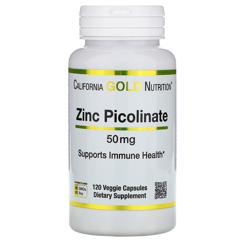 California Gold Nutrition Zinc Picolinate 50 mg 120 caps - зображення 1