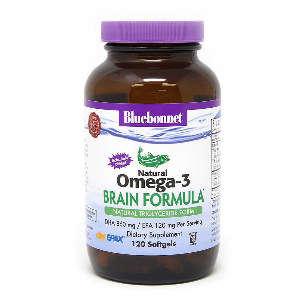 Bluebonnet Nutrition Omega-3 Brain Formula 120 caps - зображення 1