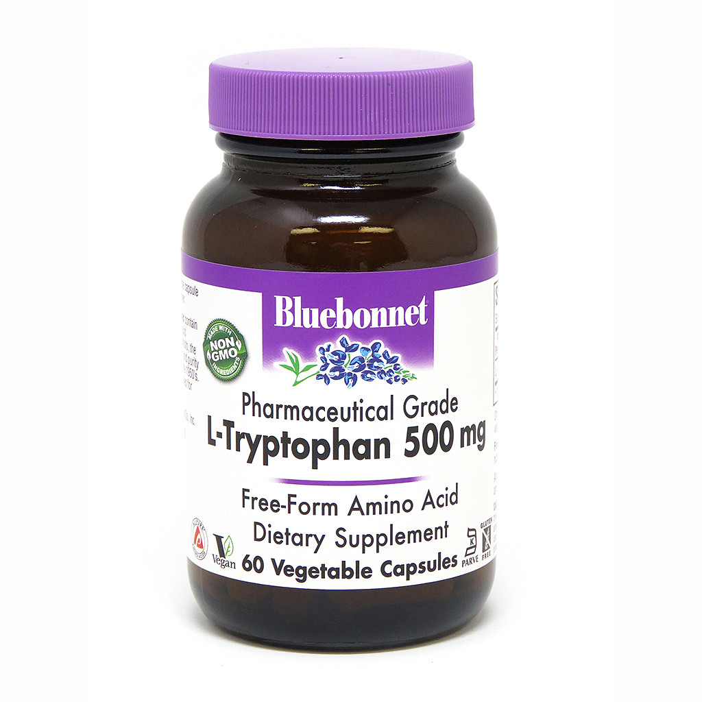 Bluebonnet Nutrition L-Tryptophan 500 mg 60 caps - зображення 1