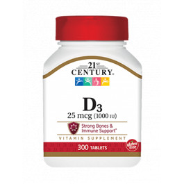 21st Century Vitamin D3 25 mcg /1000 IU/ 300 tabs