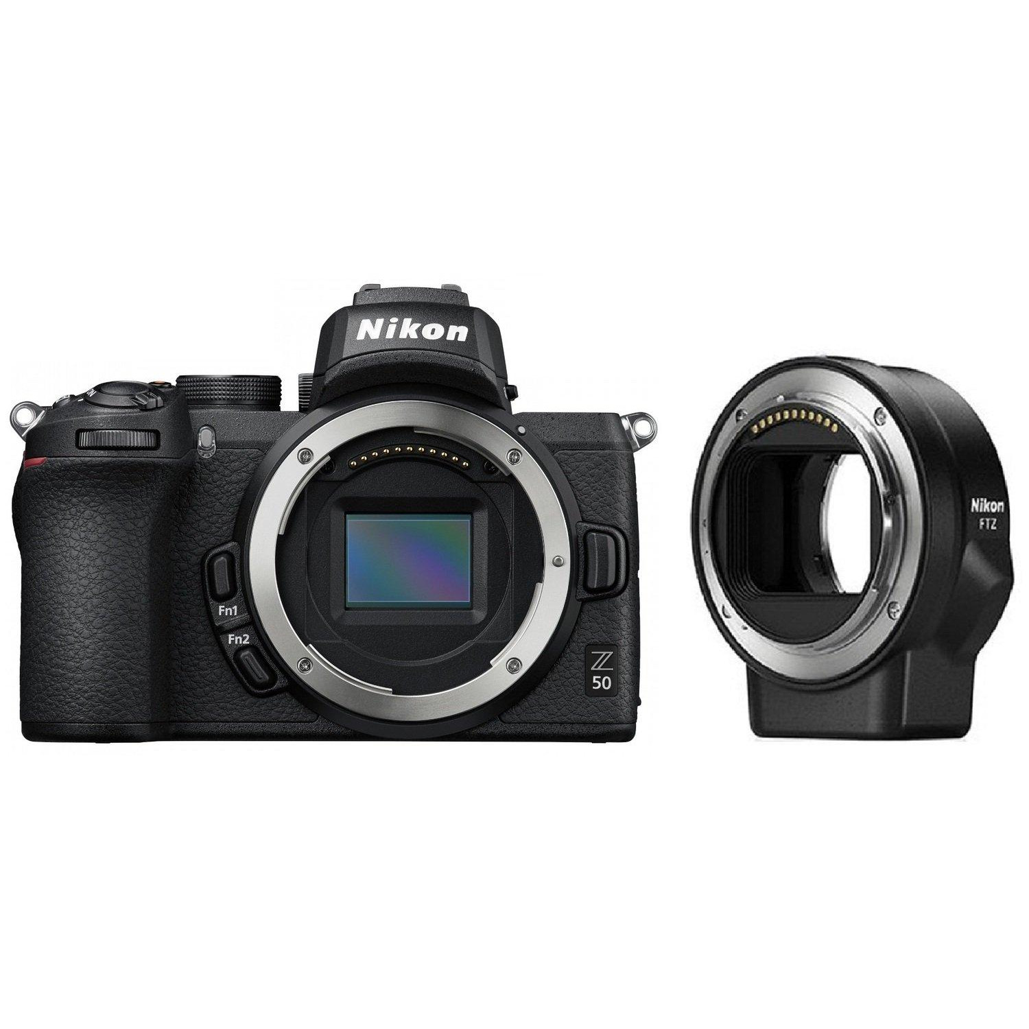 Nikon Z50 Body + FTZ Mount Adapter (VOA050K003) - зображення 1