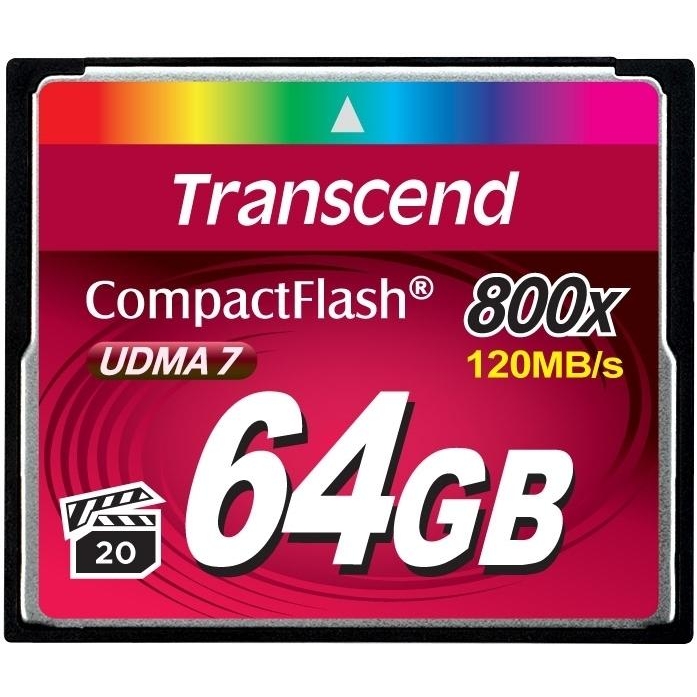 Transcend 64 GB 800X CompactFlash Card TS64GCF800 - зображення 1