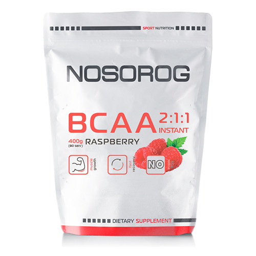 Nosorog BCAA 2:1:1 400 g /80 servings/ Raspberry - зображення 1