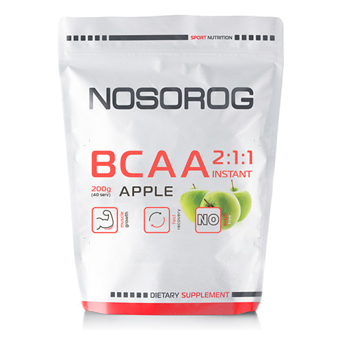 Nosorog BCAA 2:1:1 200 g /40 servings/ Apple - зображення 1