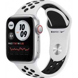 Apple Watch Nike SE GPS + Cellular 40mm Silver Aluminum Case w. Pure Platinum/Black Nike Sport B. (MYYR2/M