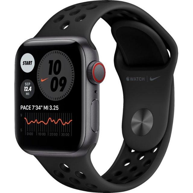Apple Watch Nike SE GPS + Cellular 40mm Space Gray Aluminum Case w. Anthracite/Black Nike Sport B. (MYYU2) - зображення 1