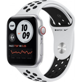 Apple Watch Nike SE GPS + Cellular 44mm Silver Aluminum Case w. Pure Platinum/Black Nike Sport B. (MG043)