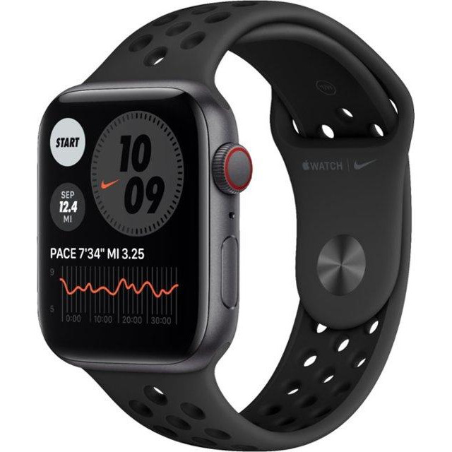 Apple Watch Nike SE GPS + Cellular 44mm Space Gray Aluminum Case w. Anthracite/Black Nike Sport B. (MG063) - зображення 1