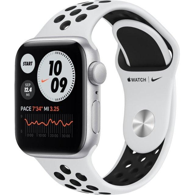 Apple Watch Nike SE GPS 40mm Silver Aluminum Case w. Pure Platinum/Black Nike Sport B. (MYYD2) - зображення 1