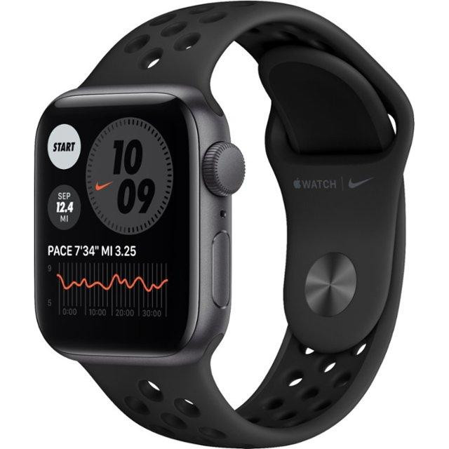 Apple Watch Nike SE GPS 40mm Space Gray Aluminum Case w. Anthracite/Black Nike Sport B. (MYYF2) - зображення 1