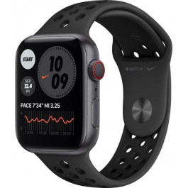   Apple Watch Nike Series 6 GPS + Cellular 44mm Space Gray Alu Case w. Anthracite/Black Sport B. (MG2J3)