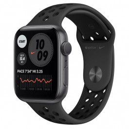   Apple Watch Nike Series 6 GPS 44mm Space Gray Aluminum Case w. Anthracite/Black Nike Sport B. (MG173)