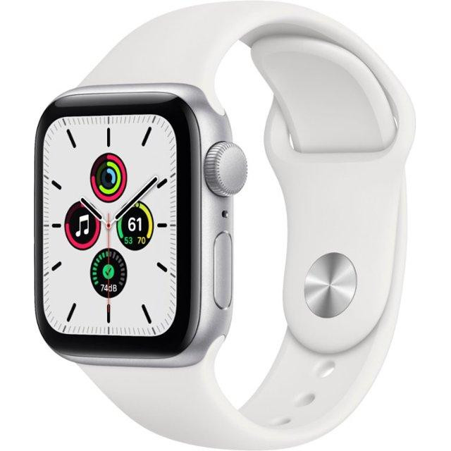 Apple Watch SE GPS 40mm Silver Aluminum Case w. White Sport B. (MYDM2) - зображення 1