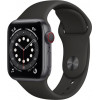 Apple Watch Series 6 GPS + Cellular 40mm Space Gray Aluminum Case w. Black Sport B. (M02Q3) - зображення 1