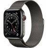 Apple Watch Series 6 GPS + Cellular 44mm Graphite Stainless Steel Case w. Graphite Milanese L. (M07R3) - зображення 1