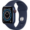 Apple Watch Series 6 GPS + Cellular 40mm Blue Aluminum Case w. Deep Navy Sport B. (M02R3) - зображення 1