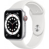 Apple Watch Series 6 GPS + Cellular 44mm Silver Aluminum Case w. White Sport B. (M07F3) - зображення 1
