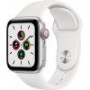Apple Watch SE GPS + Cellular 40mm Silver Aluminum Case with White Sport B. (MYE82) - зображення 1