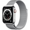 Apple Watch Series 6 GPS + Cellular 40mm Silver Stainless Steel Case w. Silver Milanese L. (M02V3) - зображення 1