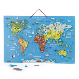 Viga Toys Карта мира с маркерной доской (44508)