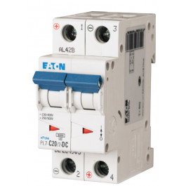 Eaton PL7-C20/2-DC 500В DC 20А C (264903)