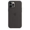 Apple iPhone 12 Pro Max Silicone Case with MagSafe - Black (MHLG3) - зображення 1