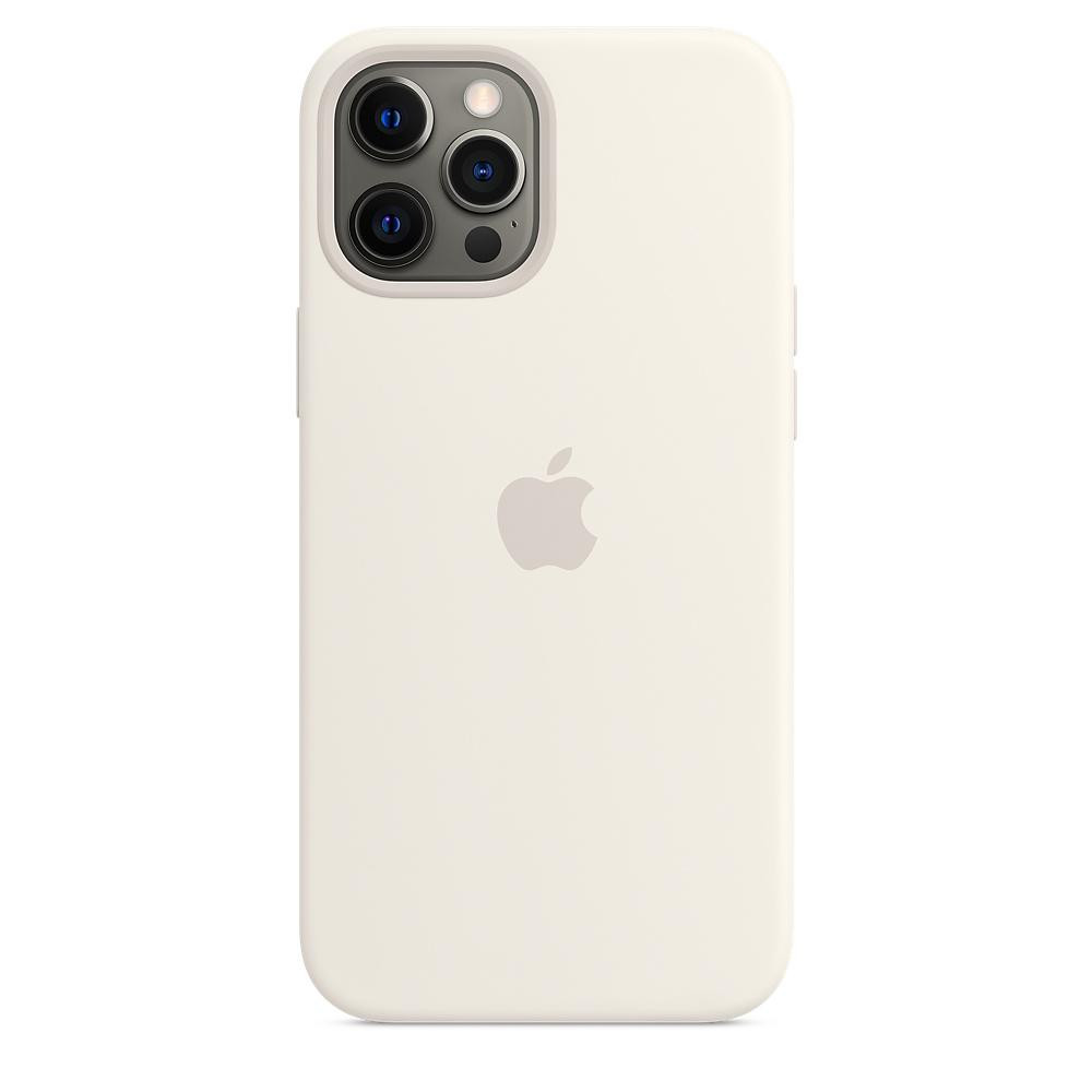 Apple iPhone 12 Pro Max Silicone Case with MagSafe - White (MHLE3) - зображення 1