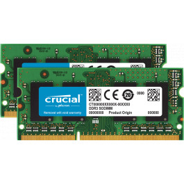 Crucial 16 GB (2x8GB) SO-DIMM DDR3 1600 MHz (CT2C8G3S160BMCEU)