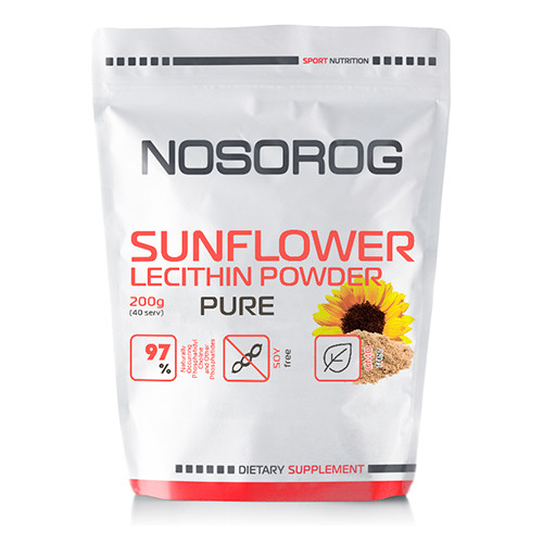 Nosorog Sunflower Lecithin Powder 200 g /20 servings/ Pure - зображення 1