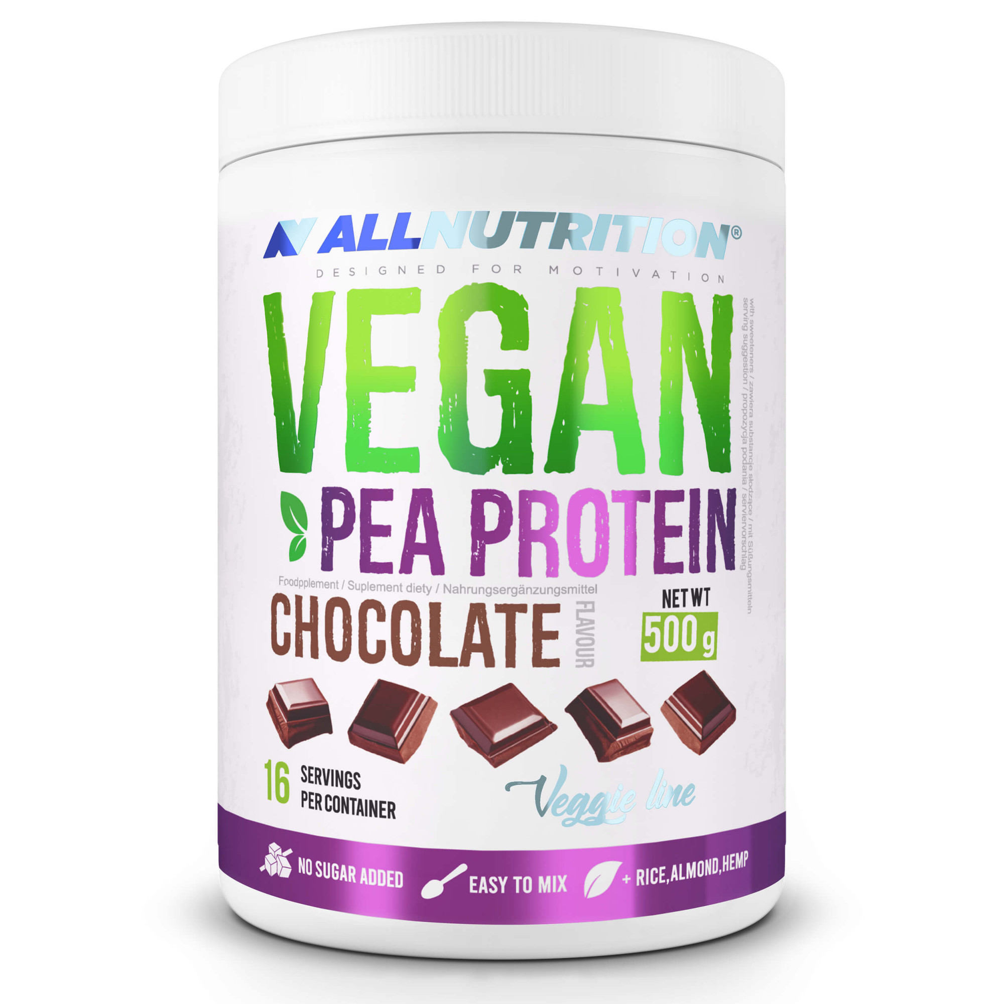 AllNutrition Vegan Pea Protein 500 g /16 servings/ Salted Caramel - зображення 1