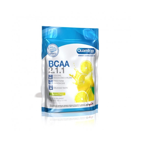 Quamtrax BCAA 2.1.1 Powder 500 g /100 servings/ Lemon - зображення 1