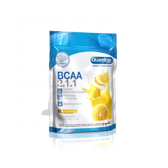 Quamtrax BCAA 2.1.1 Powder 500 g /100 servings/ Orange - зображення 1