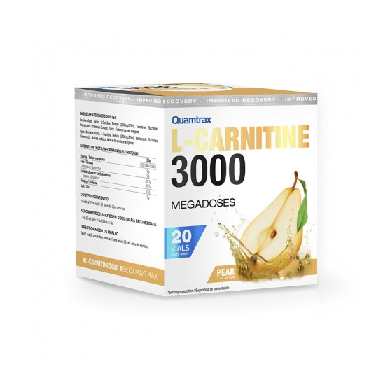 Quamtrax L-Carnitine 3000 20x25 ml Pear - зображення 1