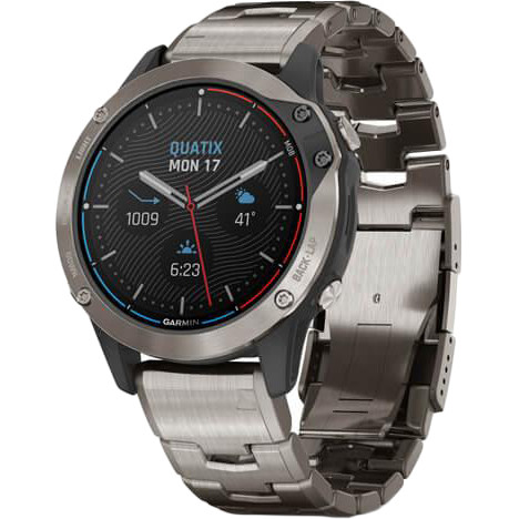 Garmin quatix 6 Titanium Grey with Titanium Band (010-02158-95/94) - зображення 1