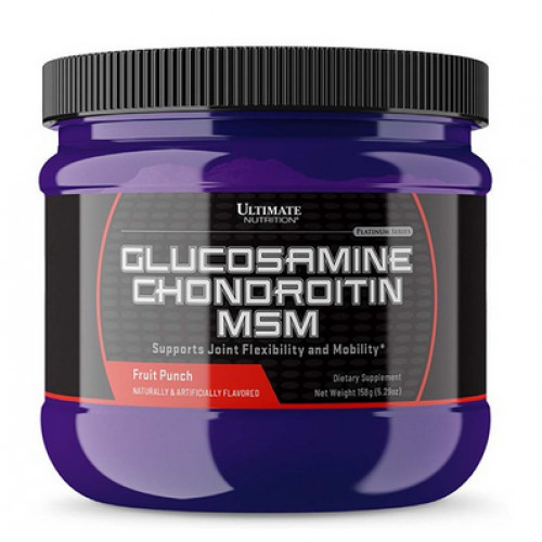 Ultimate Nutrition Glucosamine & Chondroitin & MSM Powder 158 g /30 servings/ Fruit Punch - зображення 1