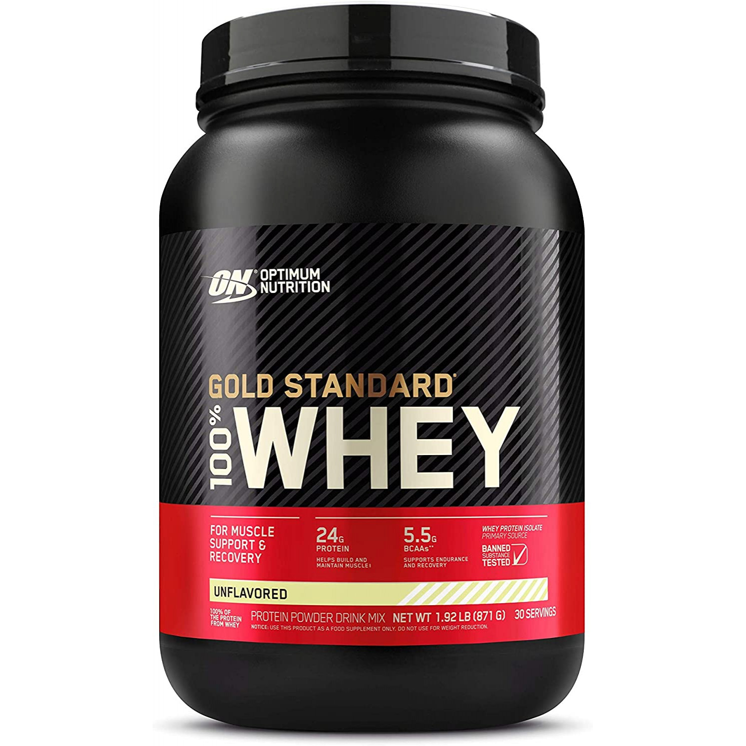 Optimum Nutrition Gold Standard 100% Whey 871 g /30 servings/ Unflavored - зображення 1