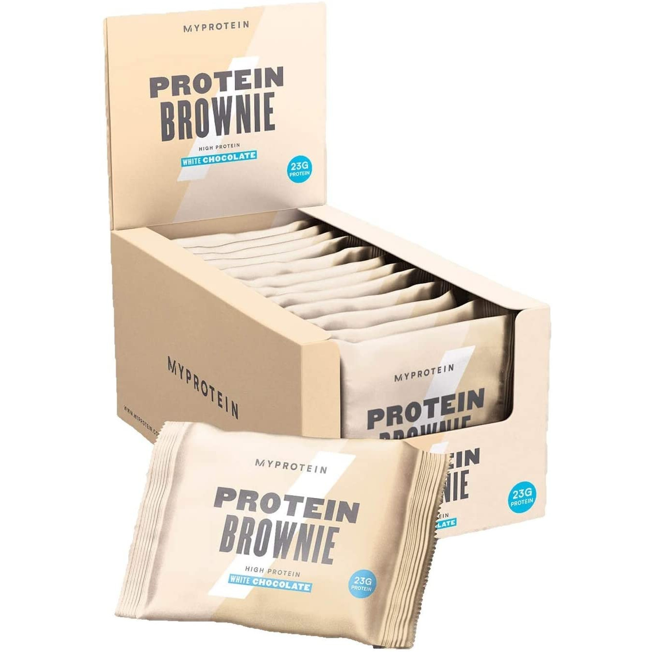 MyProtein Protein Brownie 12x75 g White Chocolate - зображення 1