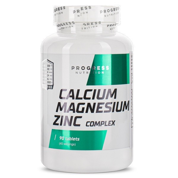 Progress Nutrition Calcium-Magnesium-Zinc Complex 90 tabs - зображення 1
