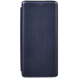 TOTO Book Rounded Leather Case Samsung Galaxy A90 5G Navy Blue