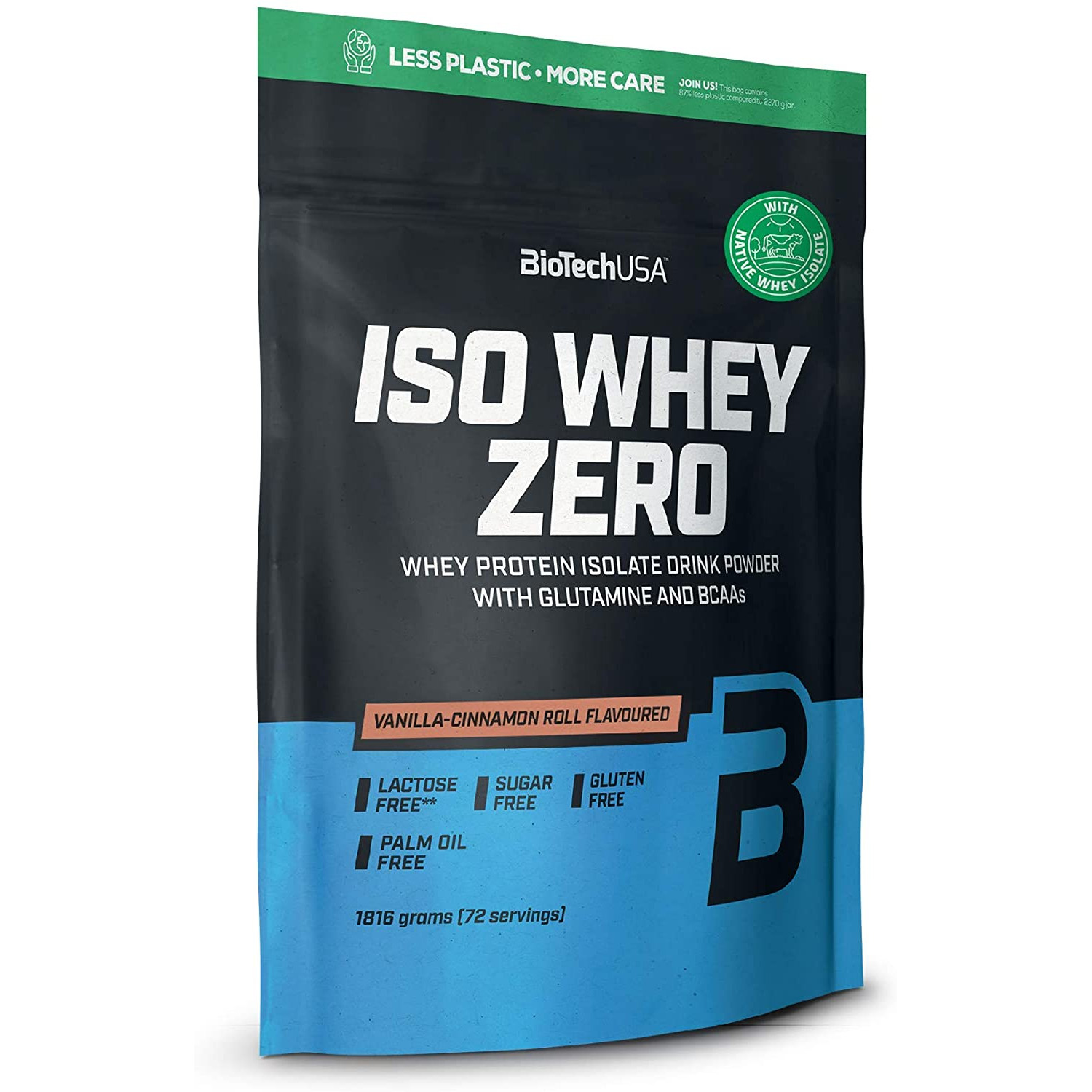 BiotechUSA Iso Whey Zero 1816 g /72 servings/ Vanilla Cinnamon Roll - зображення 1